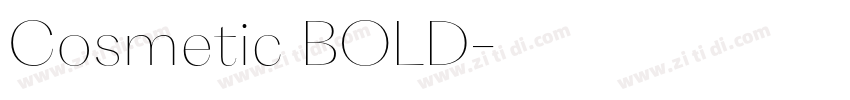 Cosmetic BOLD字体转换